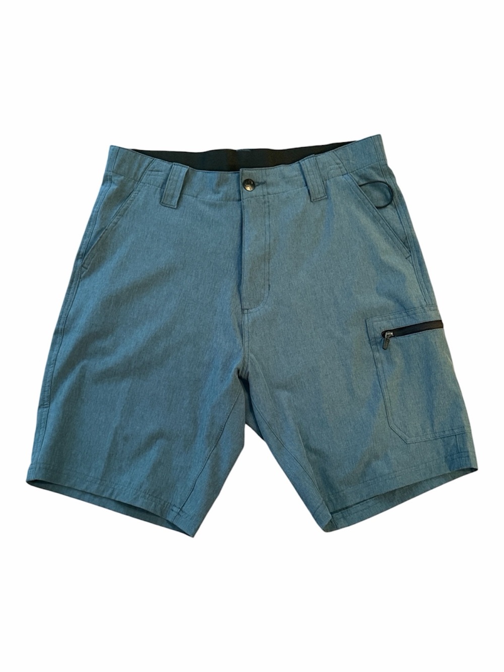 Trunks Brand Men's Blue Hybrid Cargo Shorts with Zip Pocket Inseam 9"